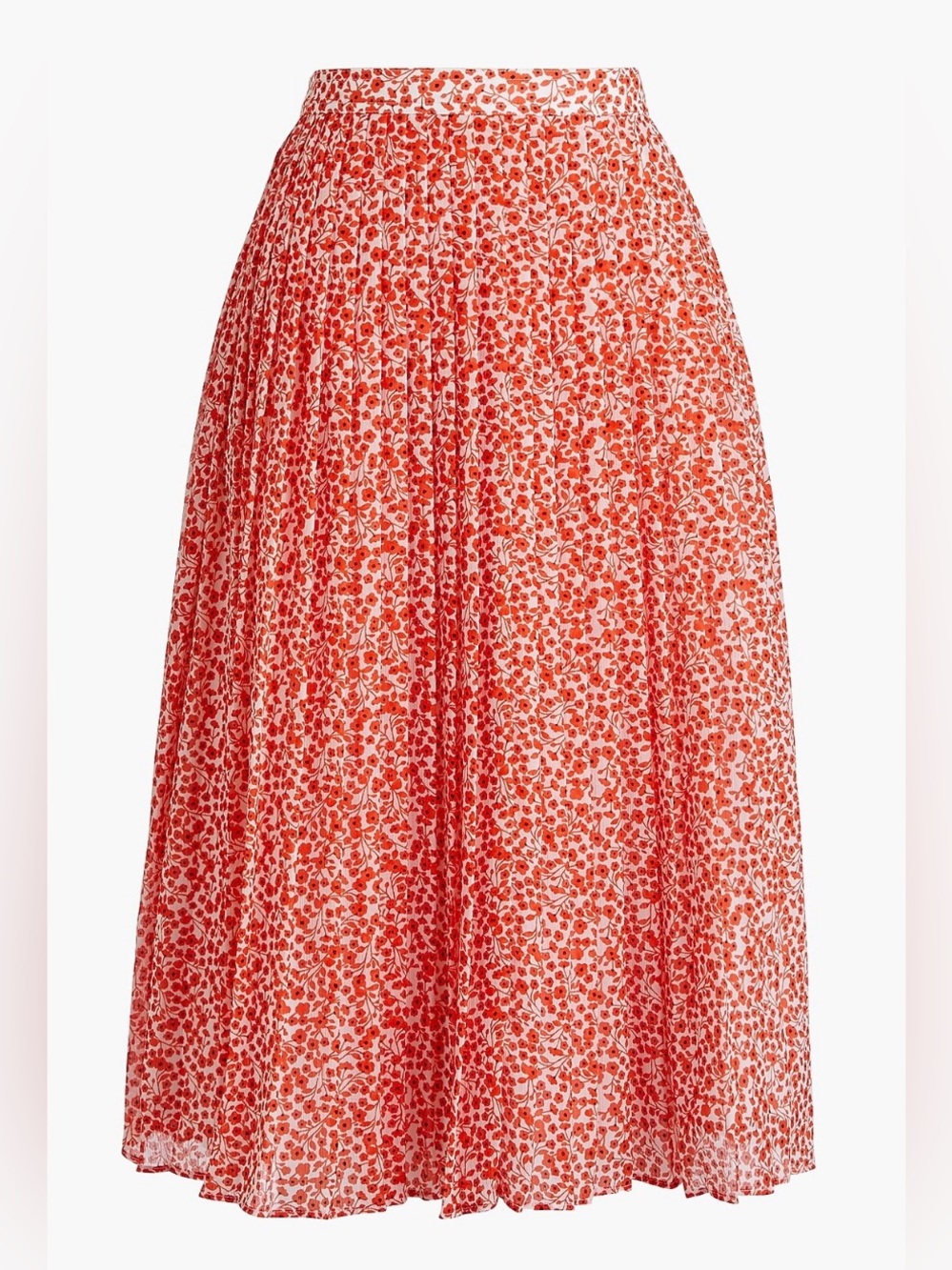 J.Crew FactoryLightweight Pleated Floral Midi Skirt size 4